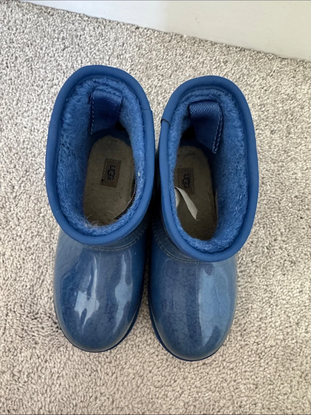 UGG Kids Navy Blue Waterproof Short Boots - Size 2